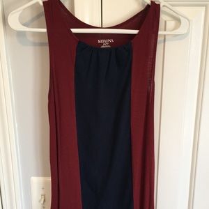 Maroon/Navy dressy tank